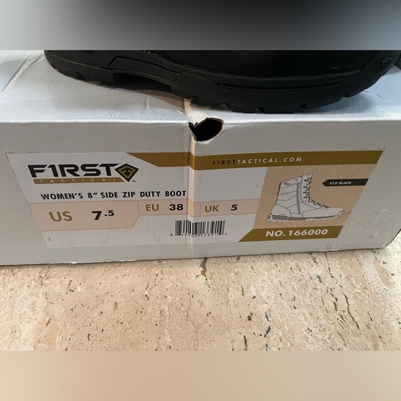 First Tactical 8in Side-Zip Duty Boot - Women's Size 7.5 Black MSRP 190.00 - Picture 7 of 7